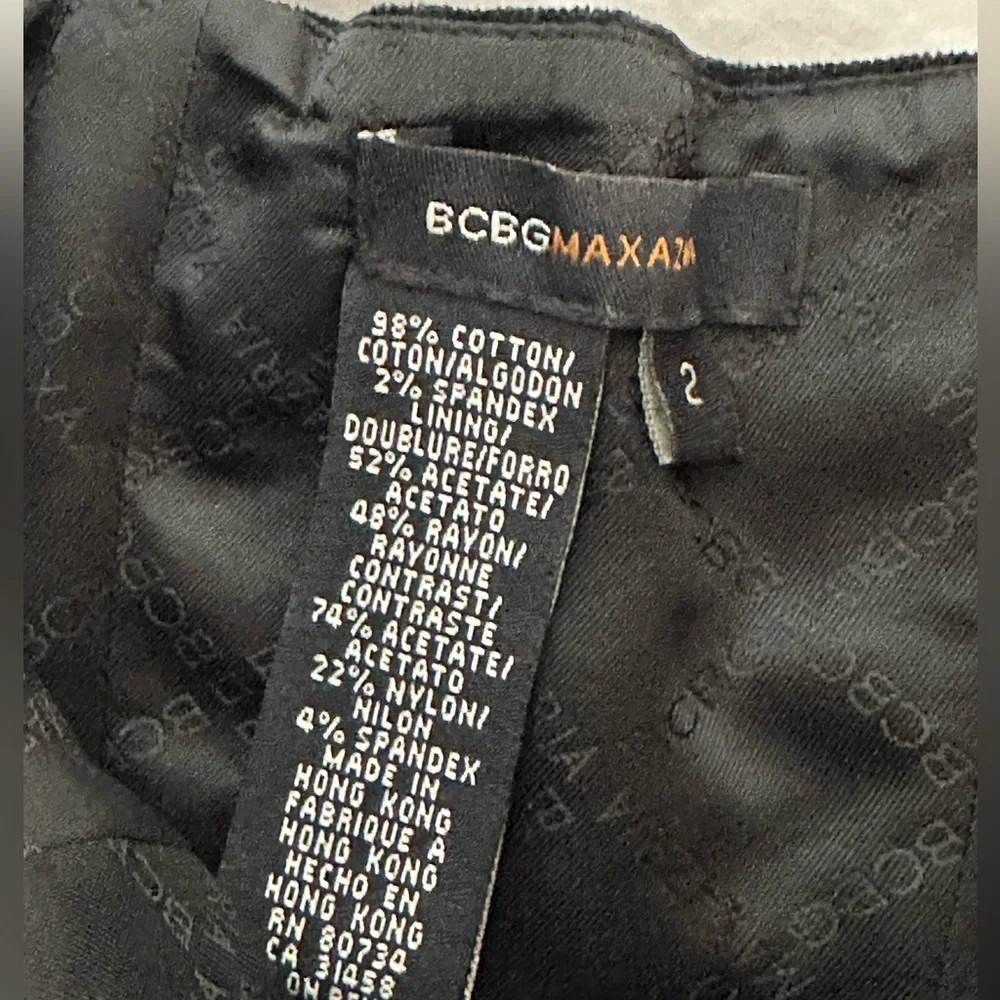 BCBGMaxAzria Black Velvet Corset top.  High quality fabric made in Hong Kong - Picture 6 of 6